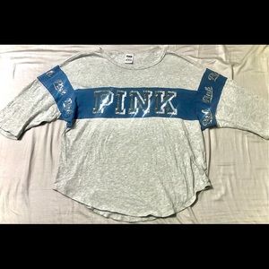 EUC PINK Victoria Secret 3/4 sleeve shirt